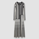 Multicolour Stripes and Pleats Dress - Joseph