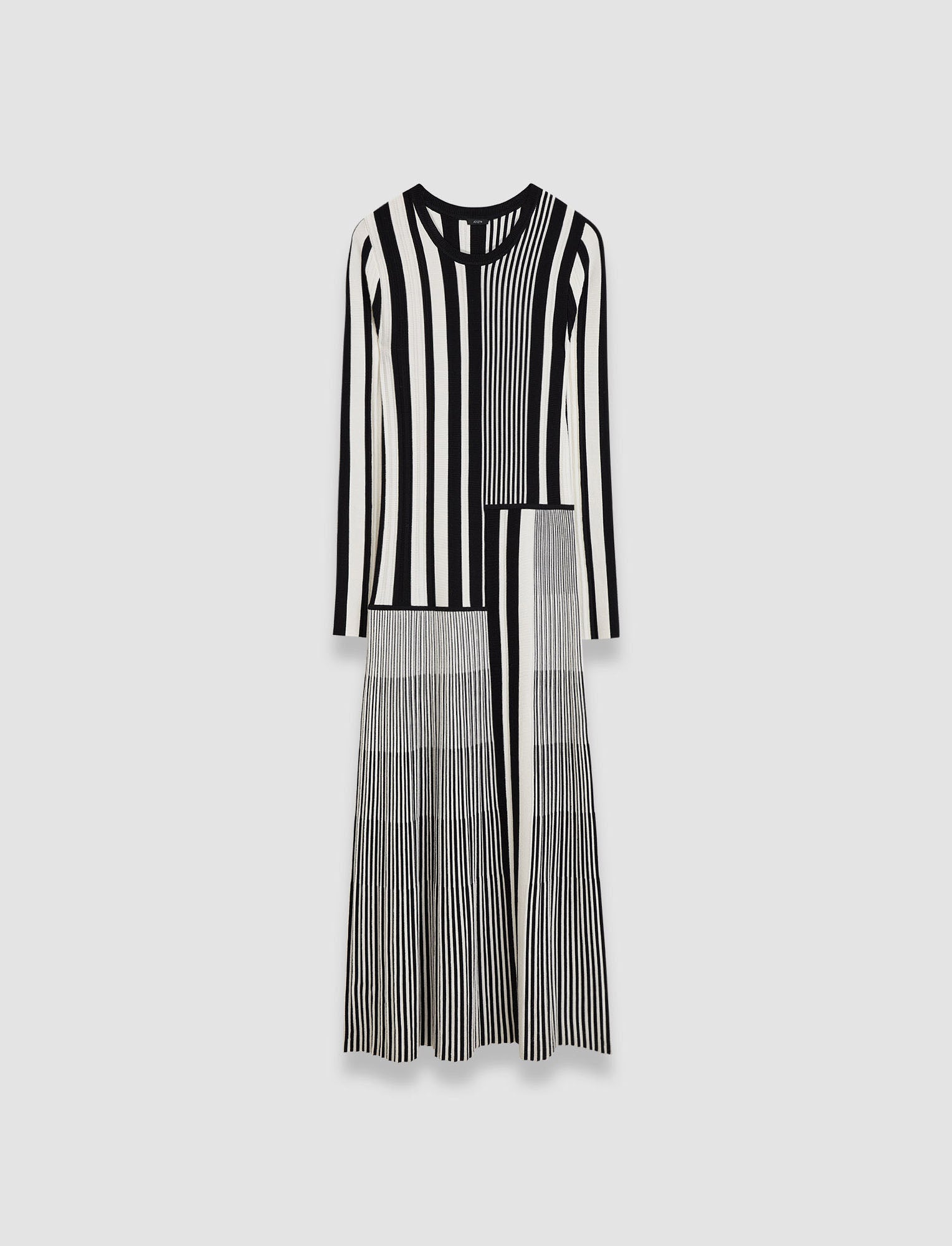 multicolour-stripes-and-pleats-dress-JOSEPH