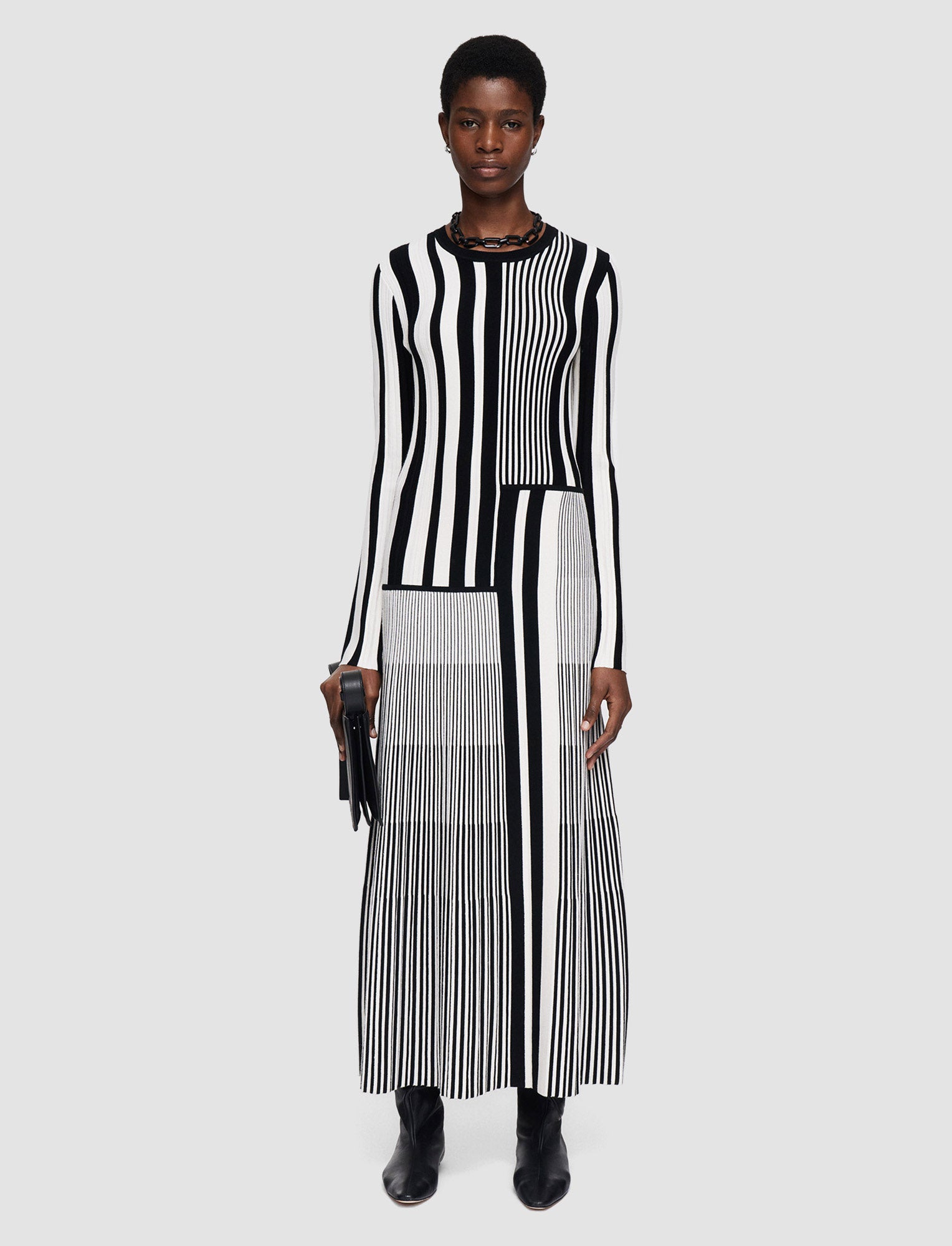 multicolour-stripes-and-pleats-dress-JOSEPH