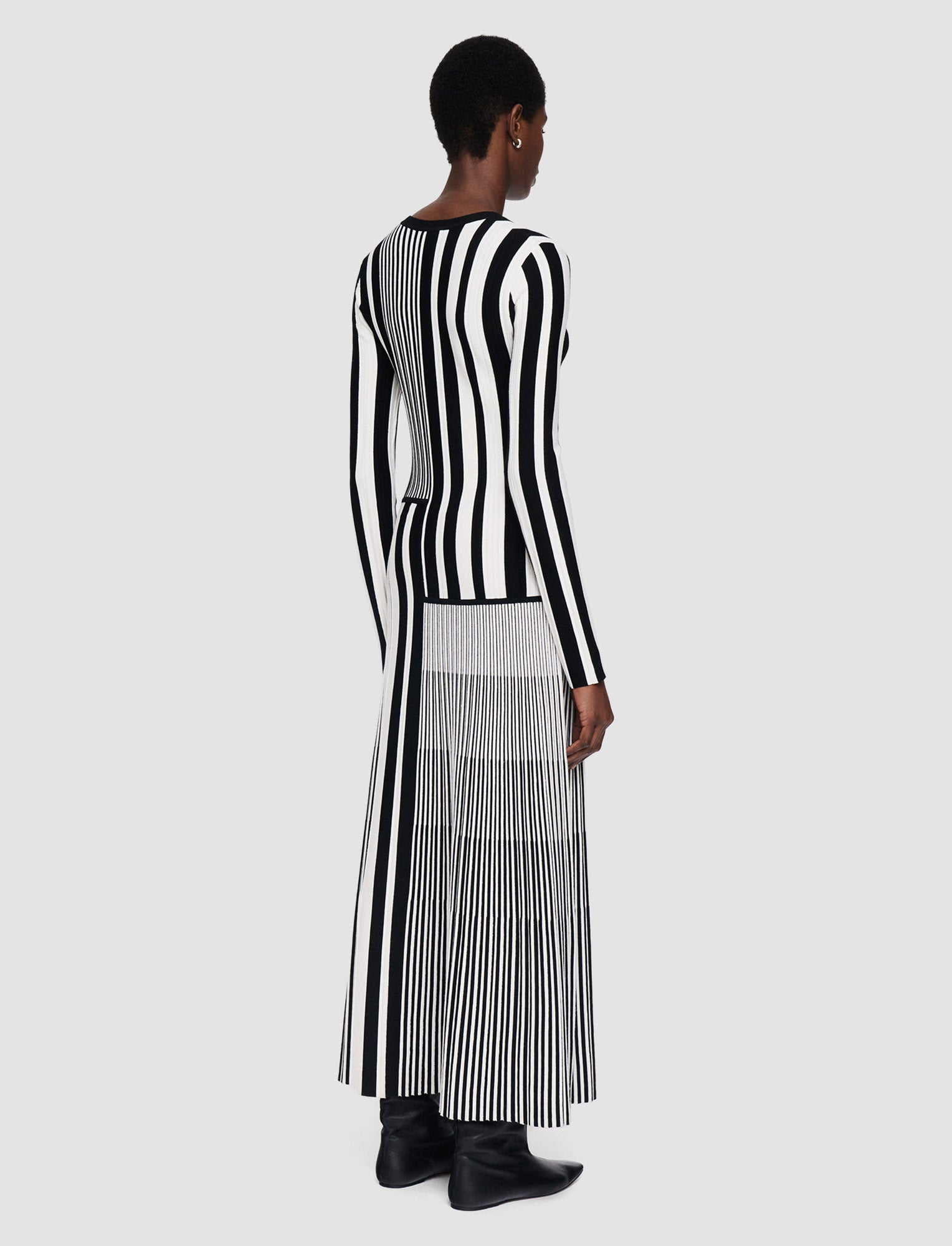 multicolour-stripes-and-pleats-dress-JOSEPH