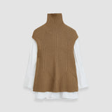 Beige Knit Vest & Shirt Set - Joseph