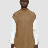 Beige Knit Vest & Shirt Set - Joseph