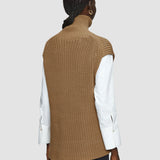 Beige Knit Vest & Shirt Set - Joseph