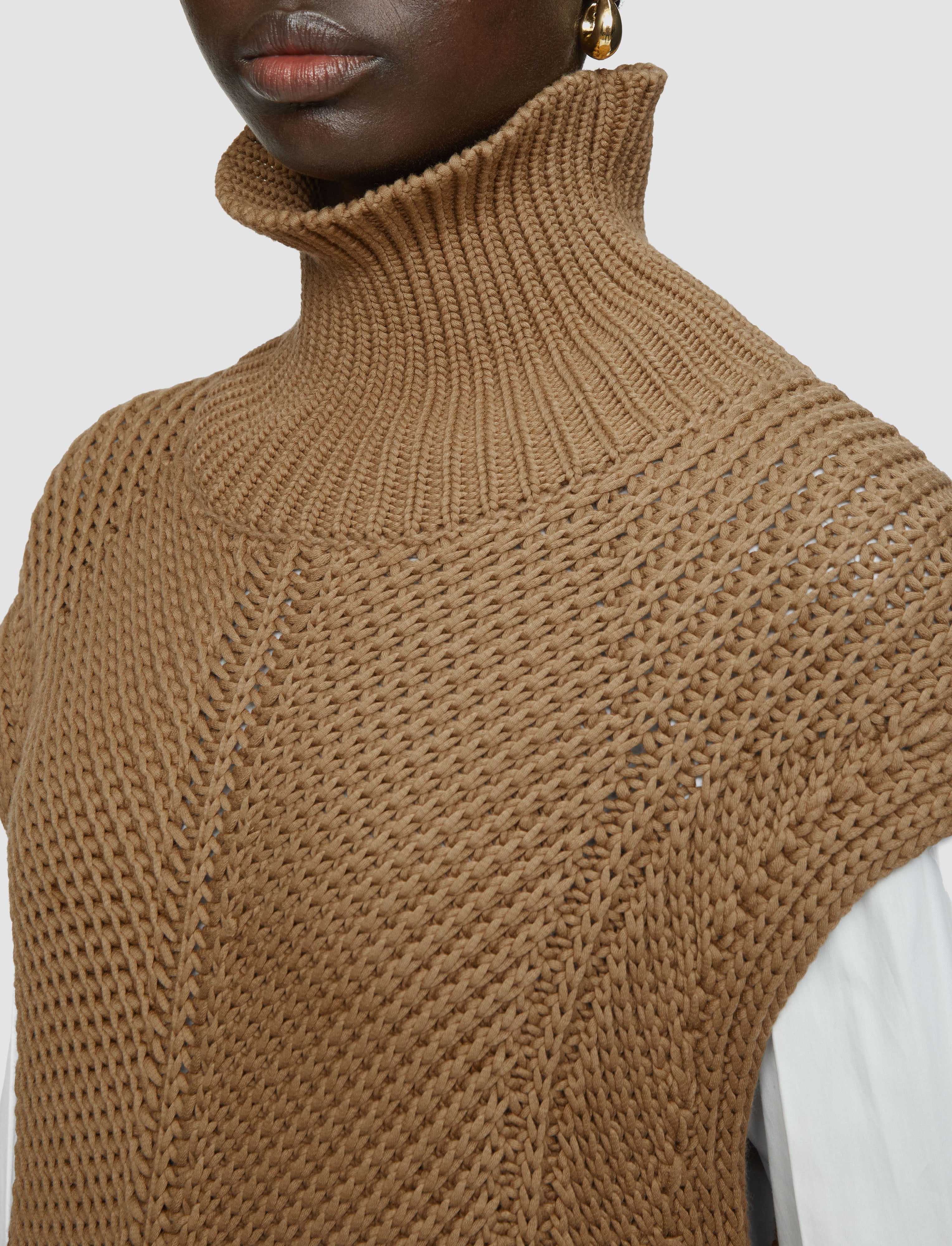 beige-knit-vest-shirt-set-JOSEPH