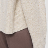 Beige Alpaca Tweed Knit Round Neck Jumper - Joseph