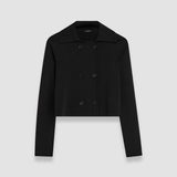 Black Milano Knit Stretch Short Jacket - Joseph