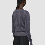 Purple Lurex Knit V Neck Jumper - Joseph