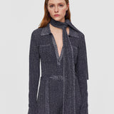 Purple Lurex Knit Scarf - Joseph