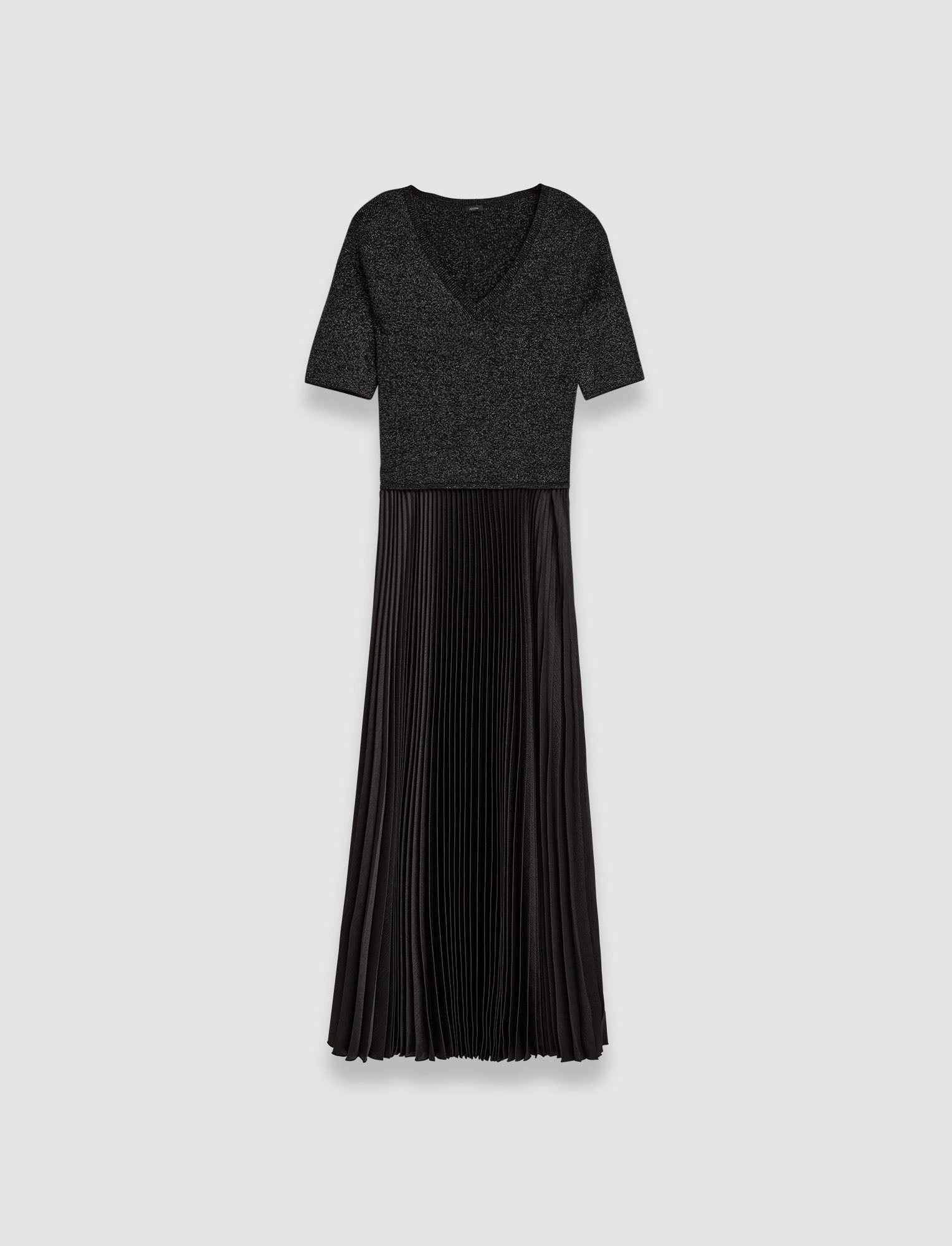 black-domat-pleated-lurex-dress-JOSEPH