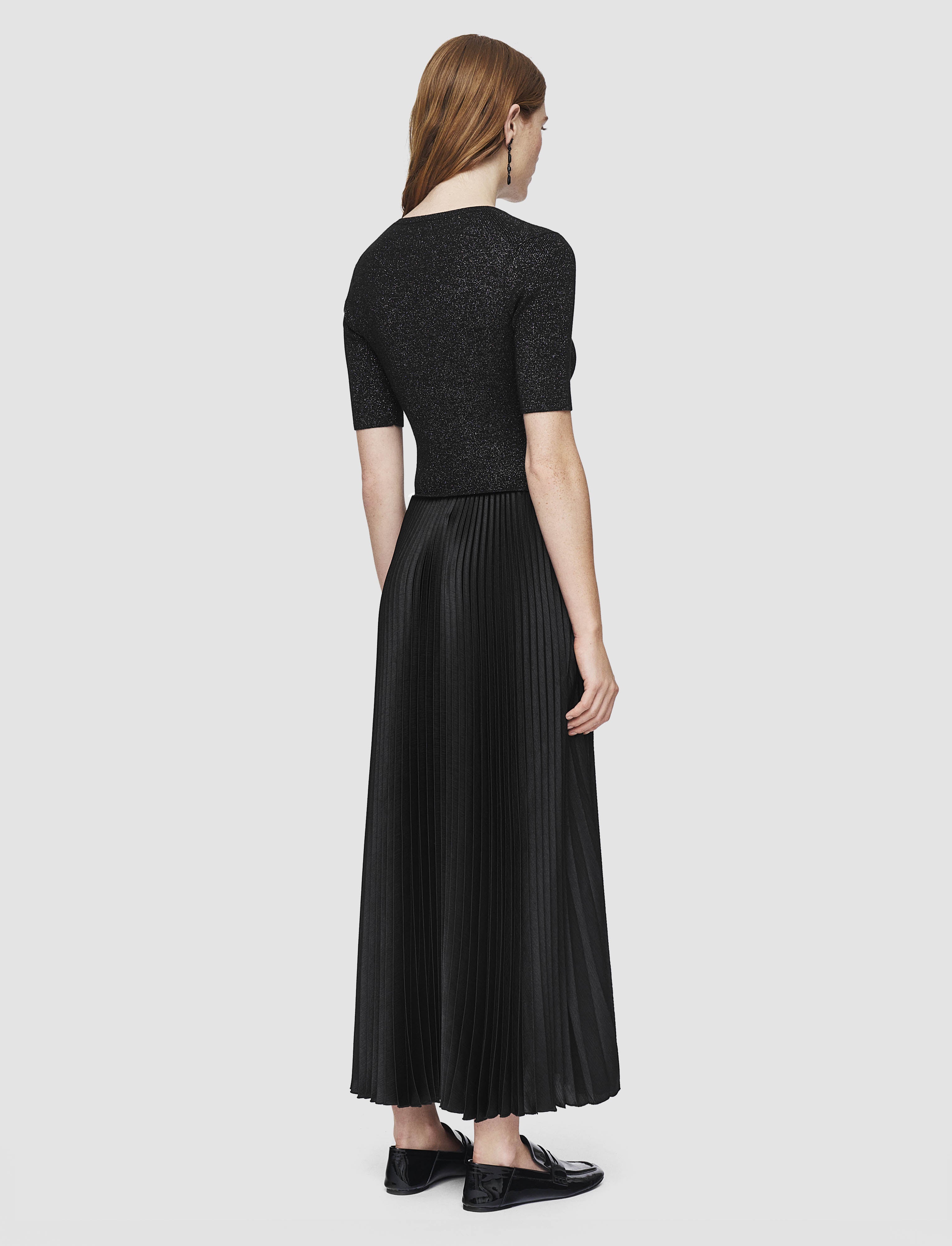 black-domat-pleated-lurex-dress-JOSEPH