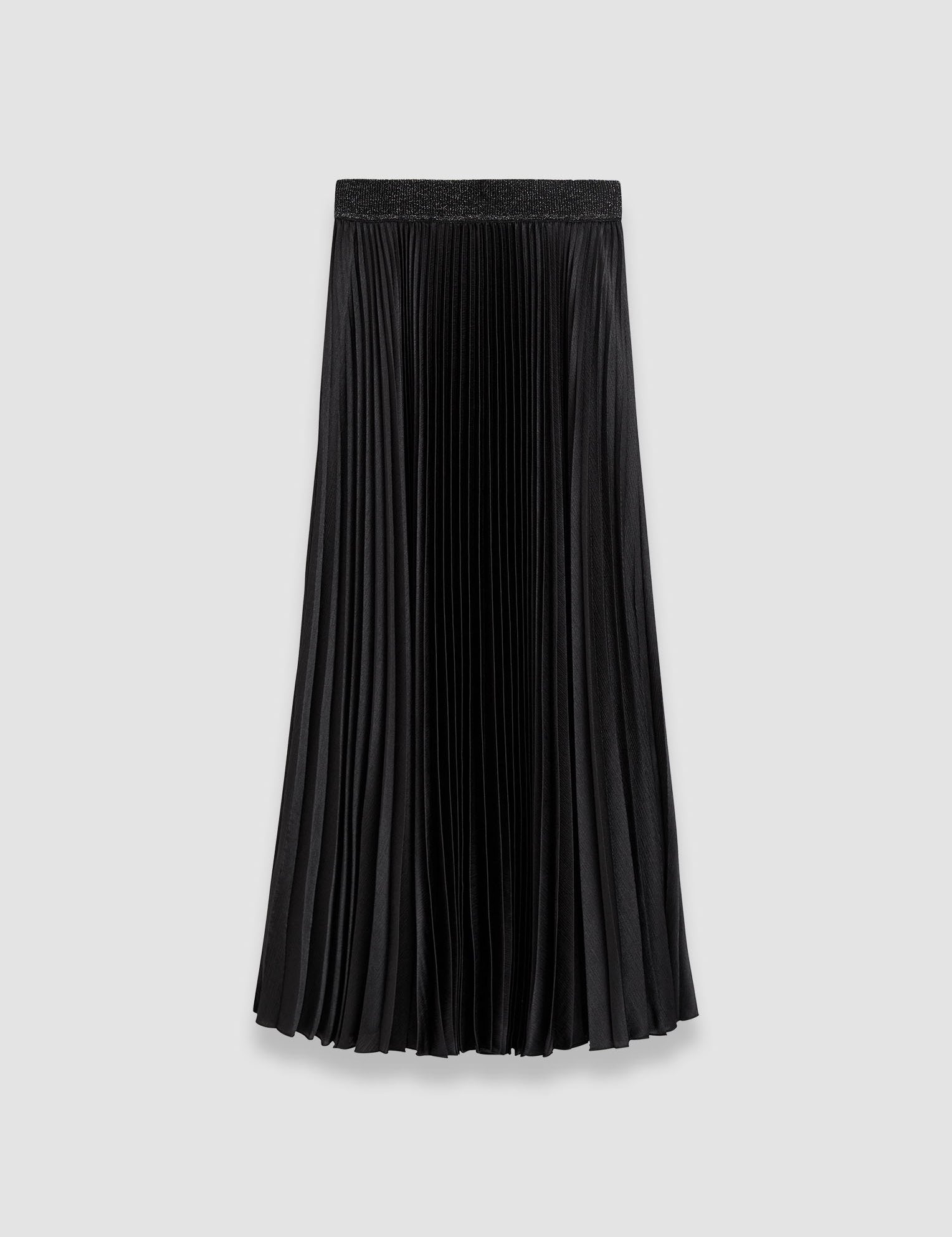 Black Amelie Pleated Lurex Skirt - Joseph