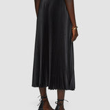 Black Amelie Pleated Lurex Skirt - Joseph