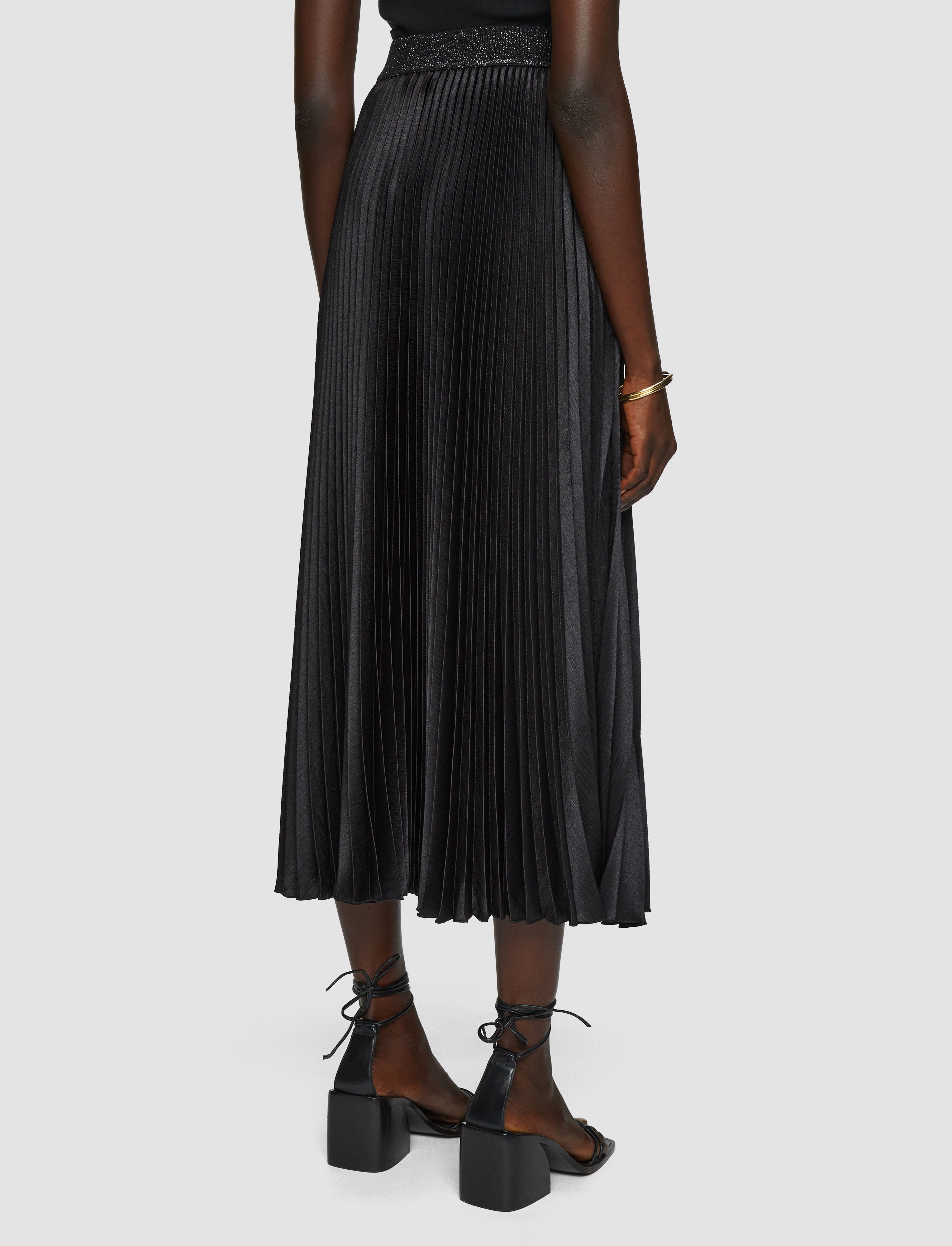 black-amelie-pleated-lurex-skirt-JOSEPH