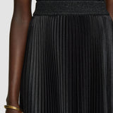 Black Amelie Pleated Lurex Skirt - Joseph