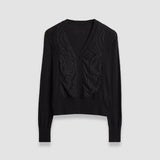 Black Lace & Knit Cardigan - Joseph