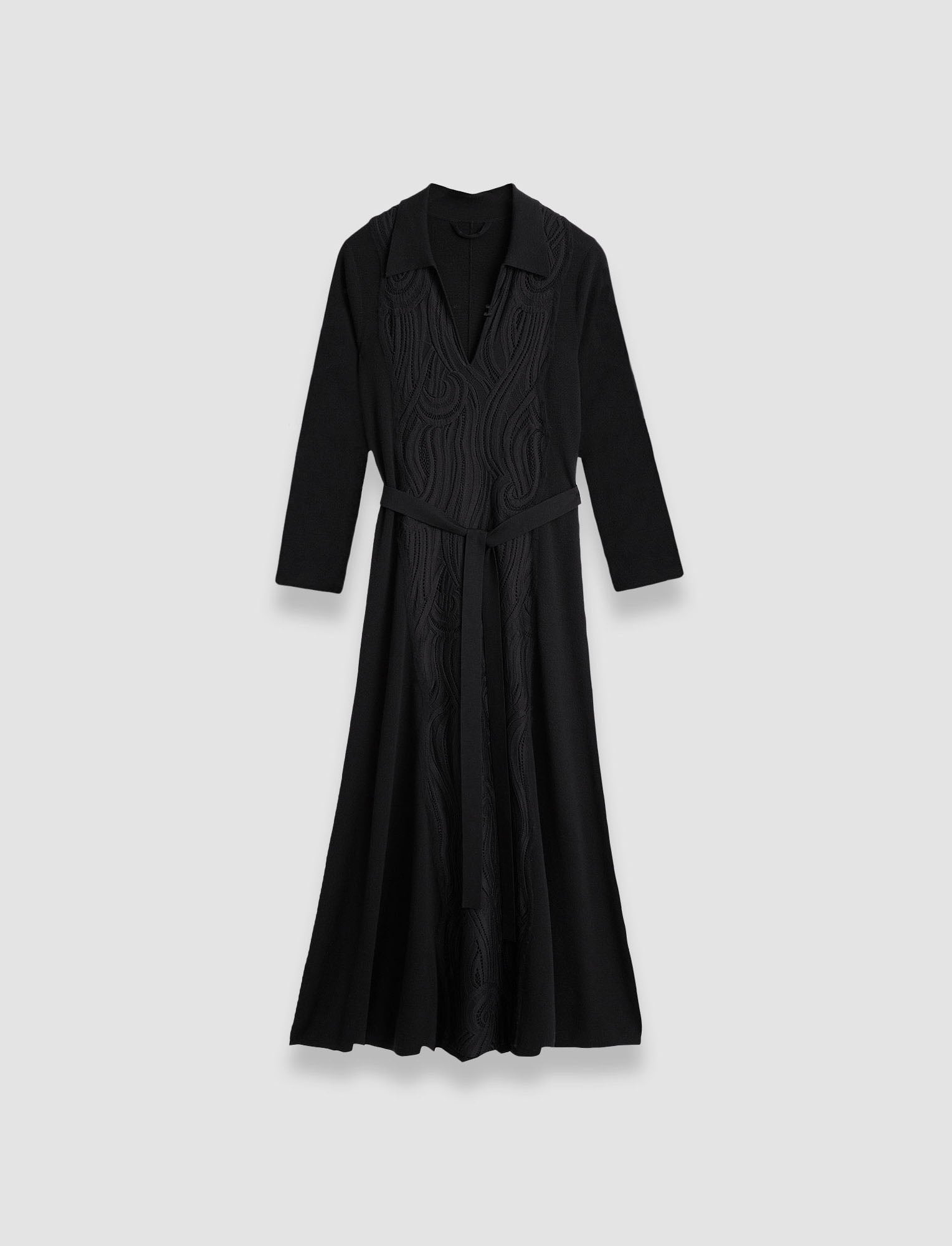 noir-robe-en-maille-et-dentelle-JOSEPH