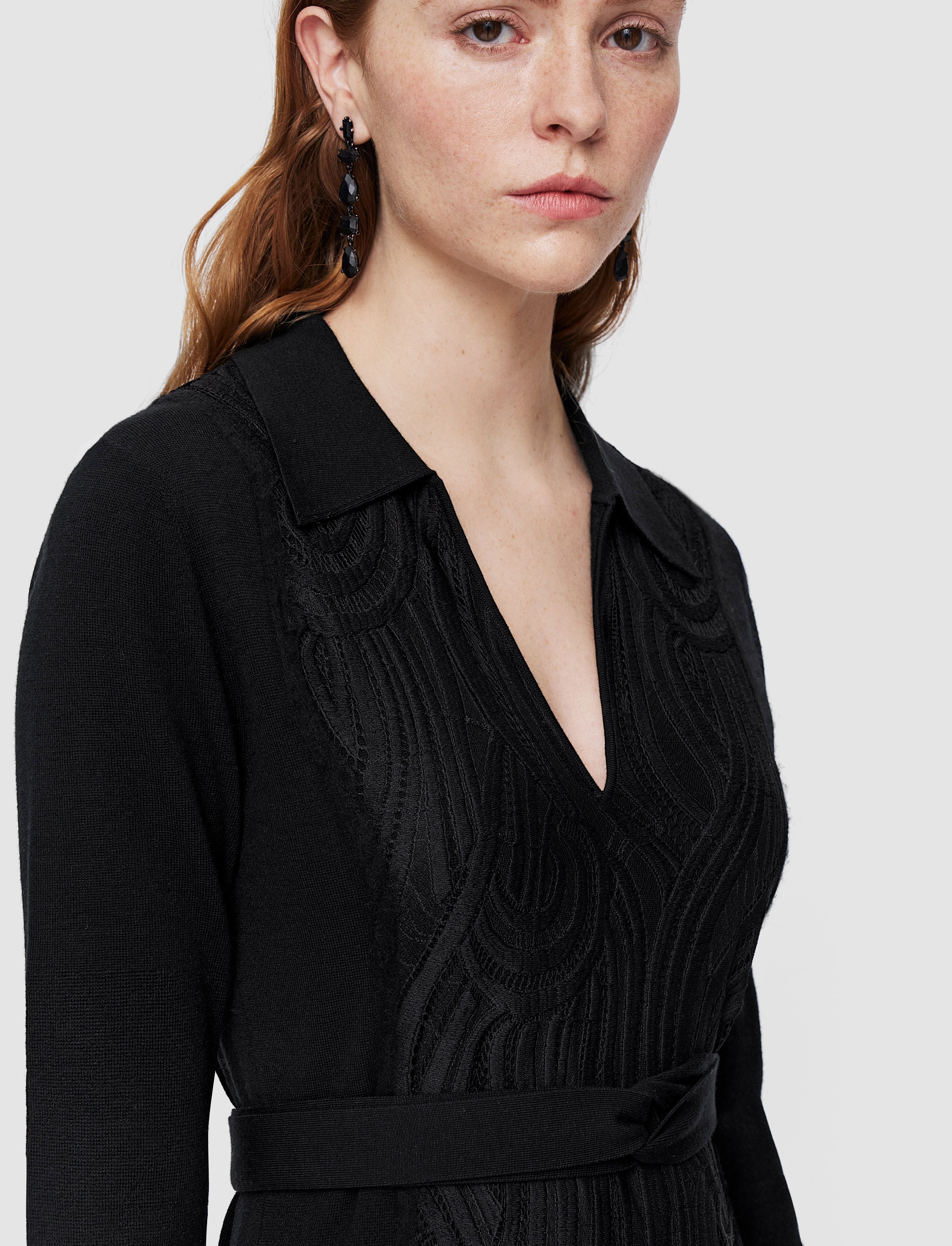 black-lace-knit-dress-JOSEPH