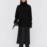 Black Luxe Cashmere High Neck Jumper - Joseph
