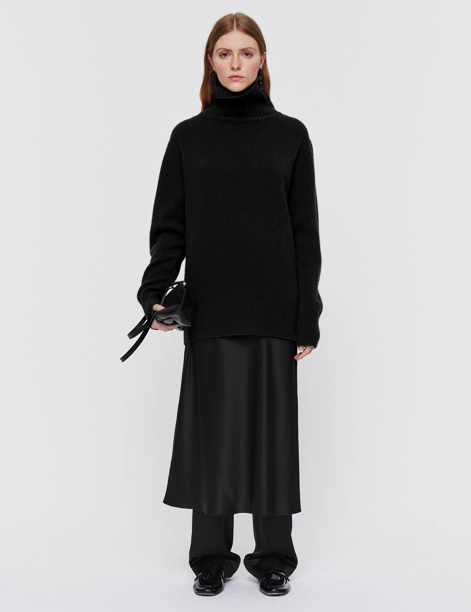 Black Luxe Cashmere High Neck Jumper - Joseph
