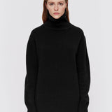 Black Luxe Cashmere High Neck Jumper - Joseph