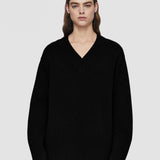 Black Luxe Cashmere V Neck Jumper - Joseph