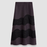 Purple Madone Evening Silk Blend & Lace Skirt - Joseph