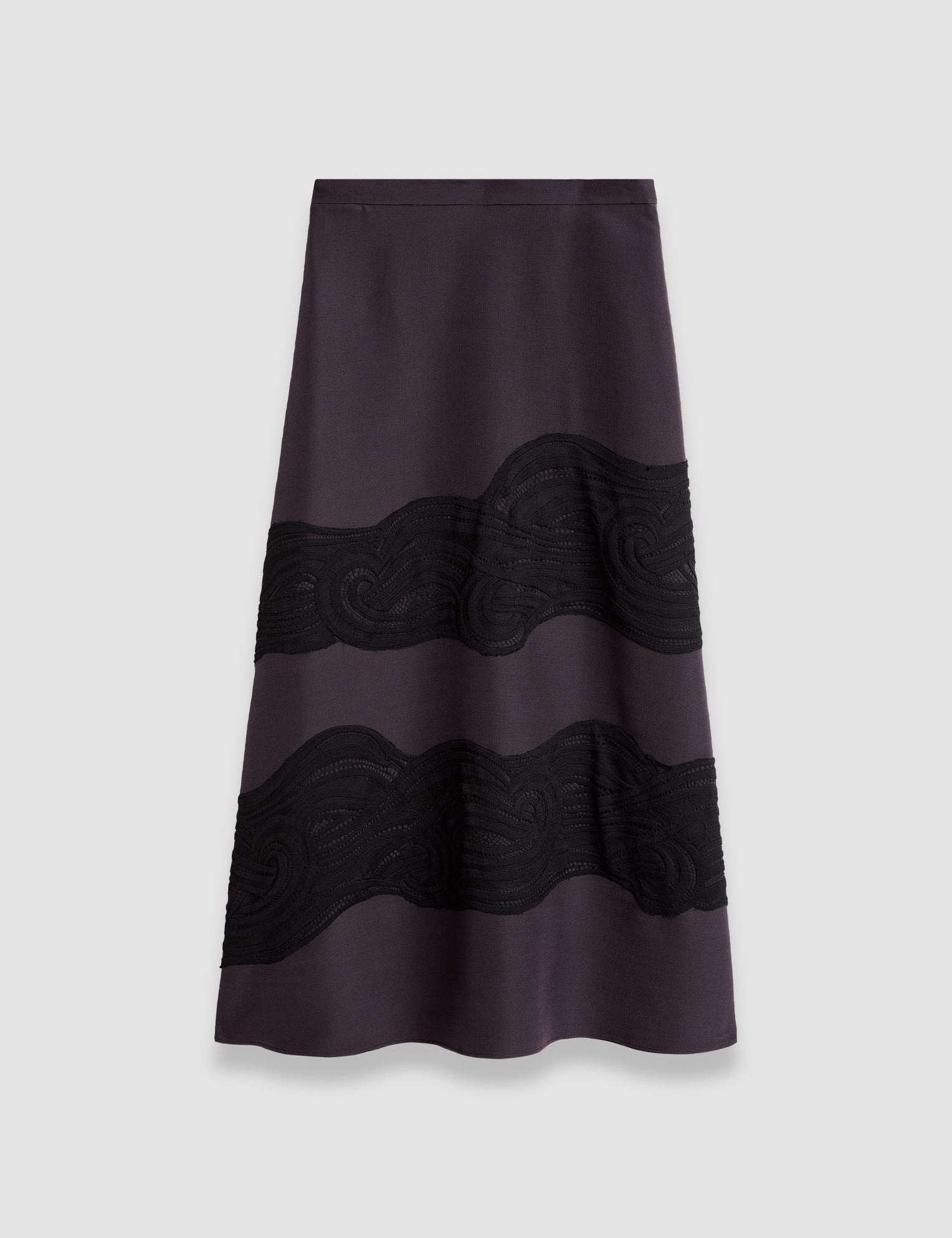 Purple Madone Evening Silk Blend & Lace Skirt - Joseph