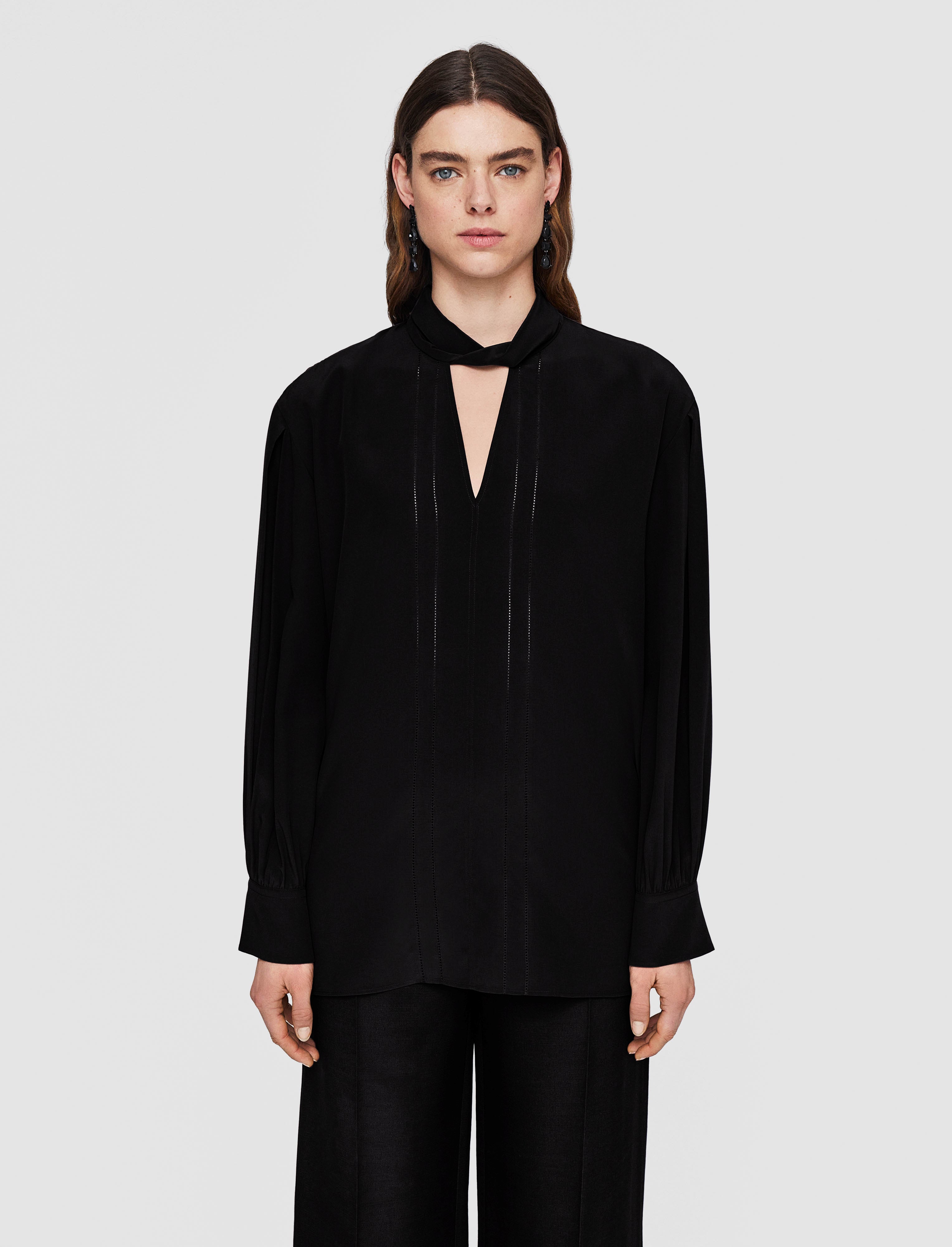 black-rivoli-silk-crepe-de-chine-blouse-JOSEPH