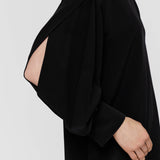 Black Rivoli Silk Crepe de Chine Blouse - Joseph