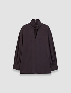 Purple Rivoli Silk Crepe de Chine Blouse - Joseph