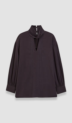 Purple Rivoli Silk Crepe de Chine Blouse - Joseph