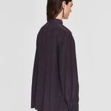 Purple Rivoli Silk Crepe de Chine Blouse - Joseph