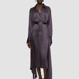 Purple Cyprien Silk Satin Dress - Joseph