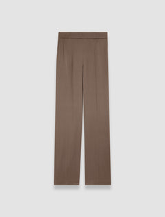 Grey Tova Silk Satin Trousers - Joseph