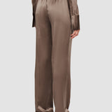 Grey Tova Silk Satin Trousers - Joseph