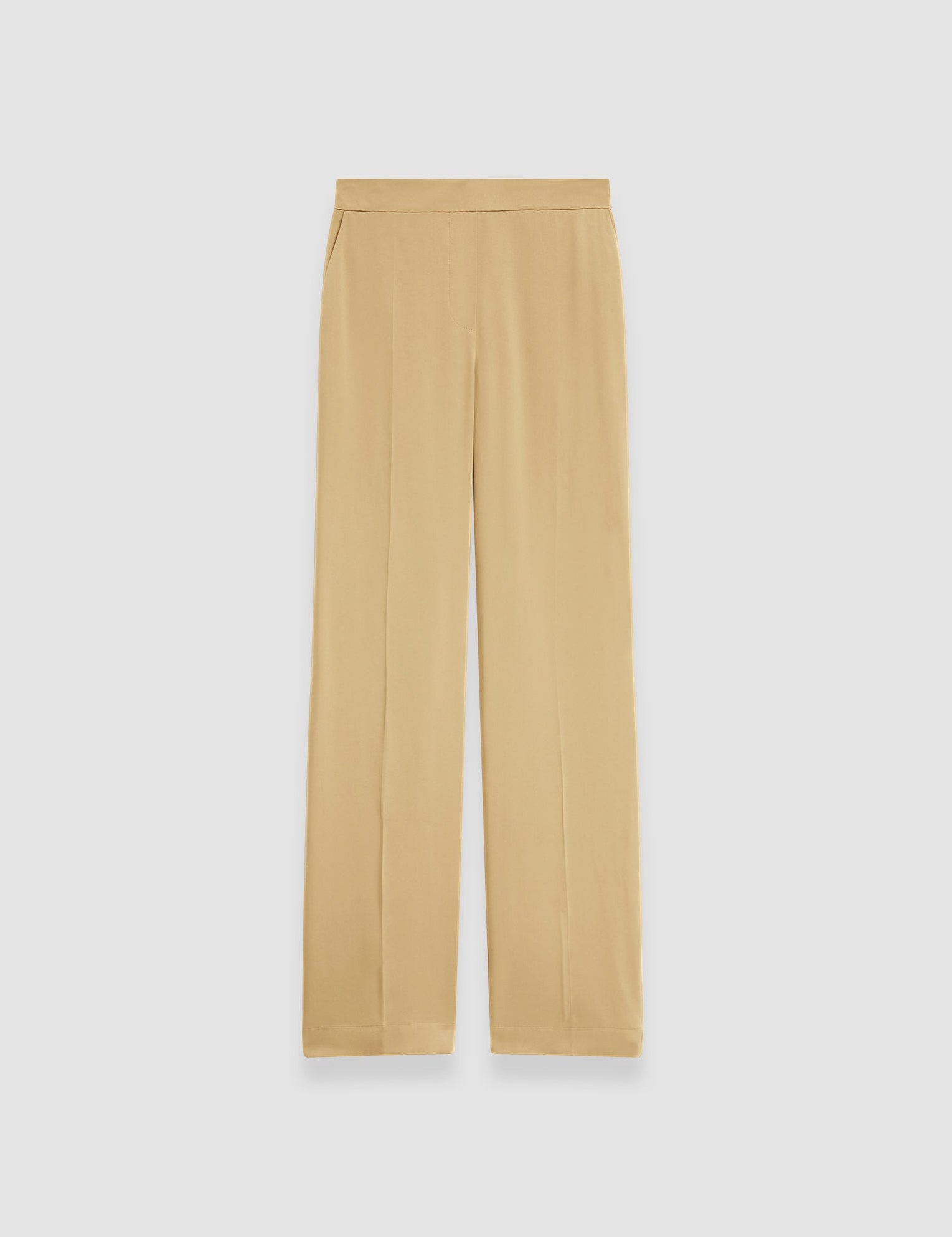 Beige Tova Silk Satin Trousers - Joseph