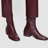 Purple Leather Ankle Boots - Joseph