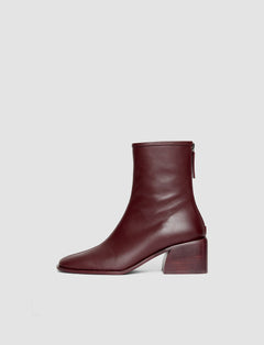 Purple Leather Ankle Boots - Joseph
