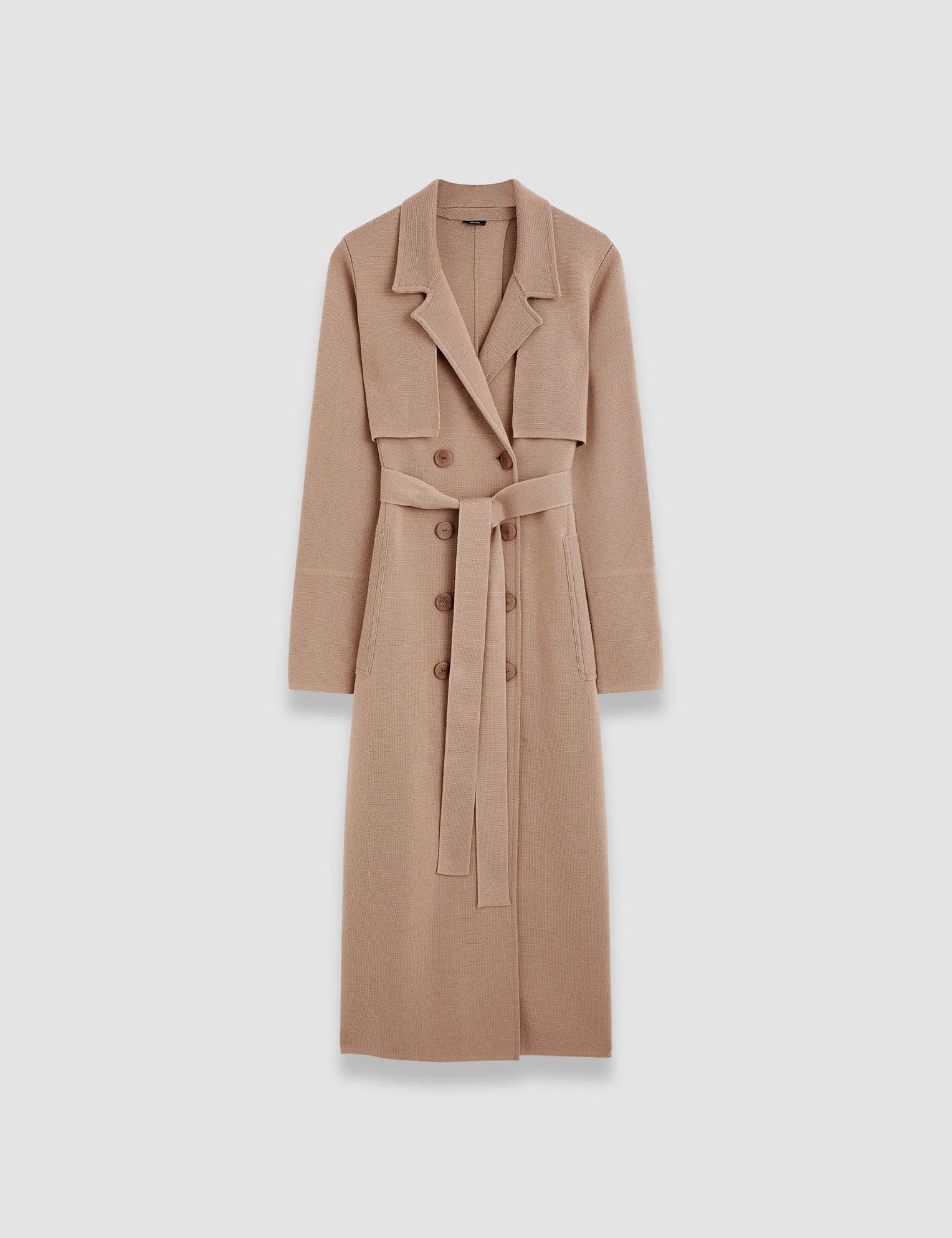 Beige Milano Knitted Wool Coat - Joseph