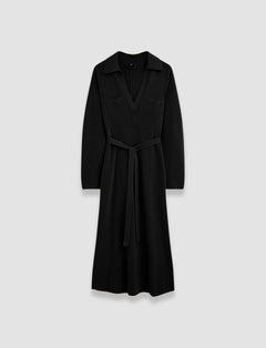 Black Milano Knitted Wool Dress - Joseph