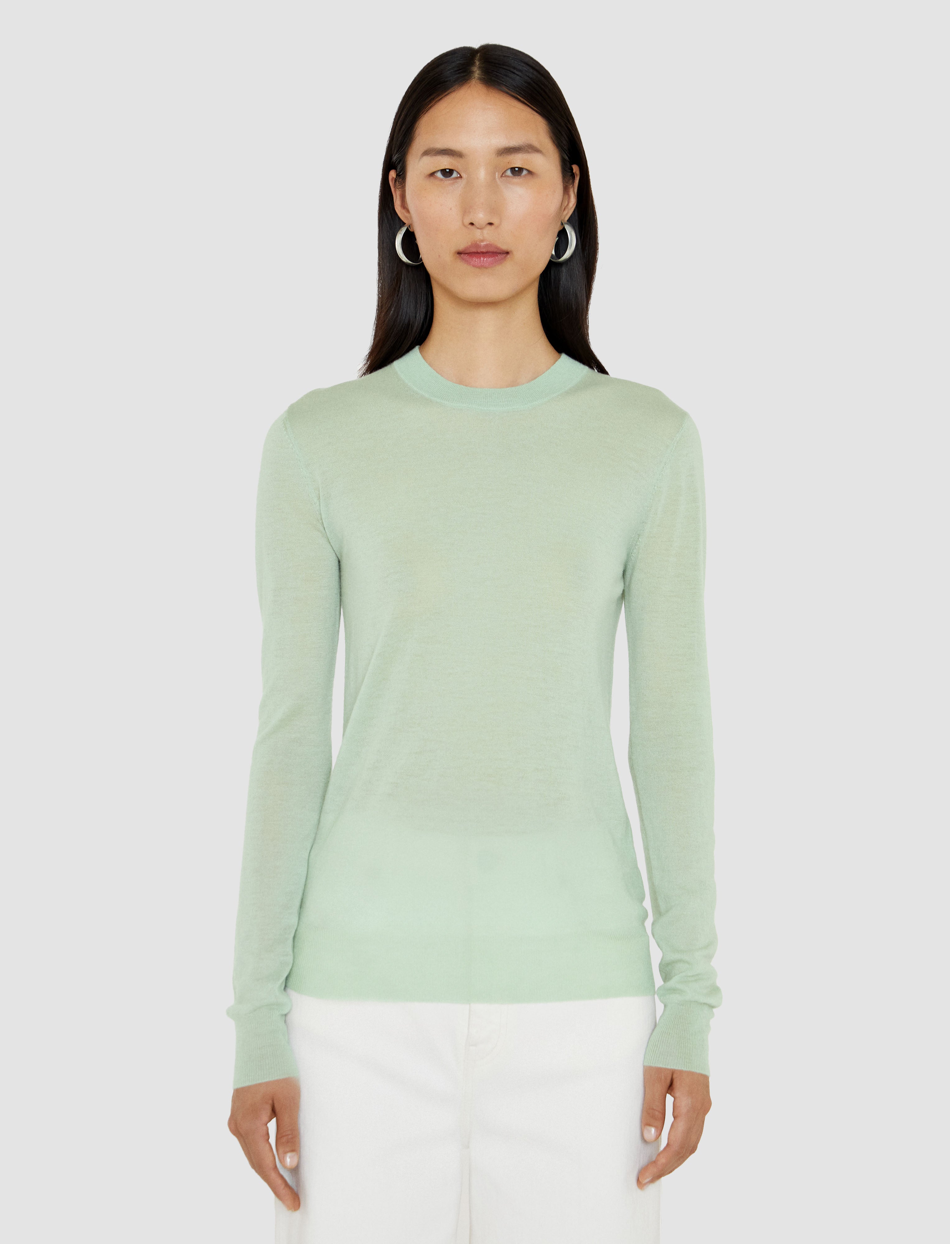 vert-pull-col-rond-en-cashair-JOSEPH