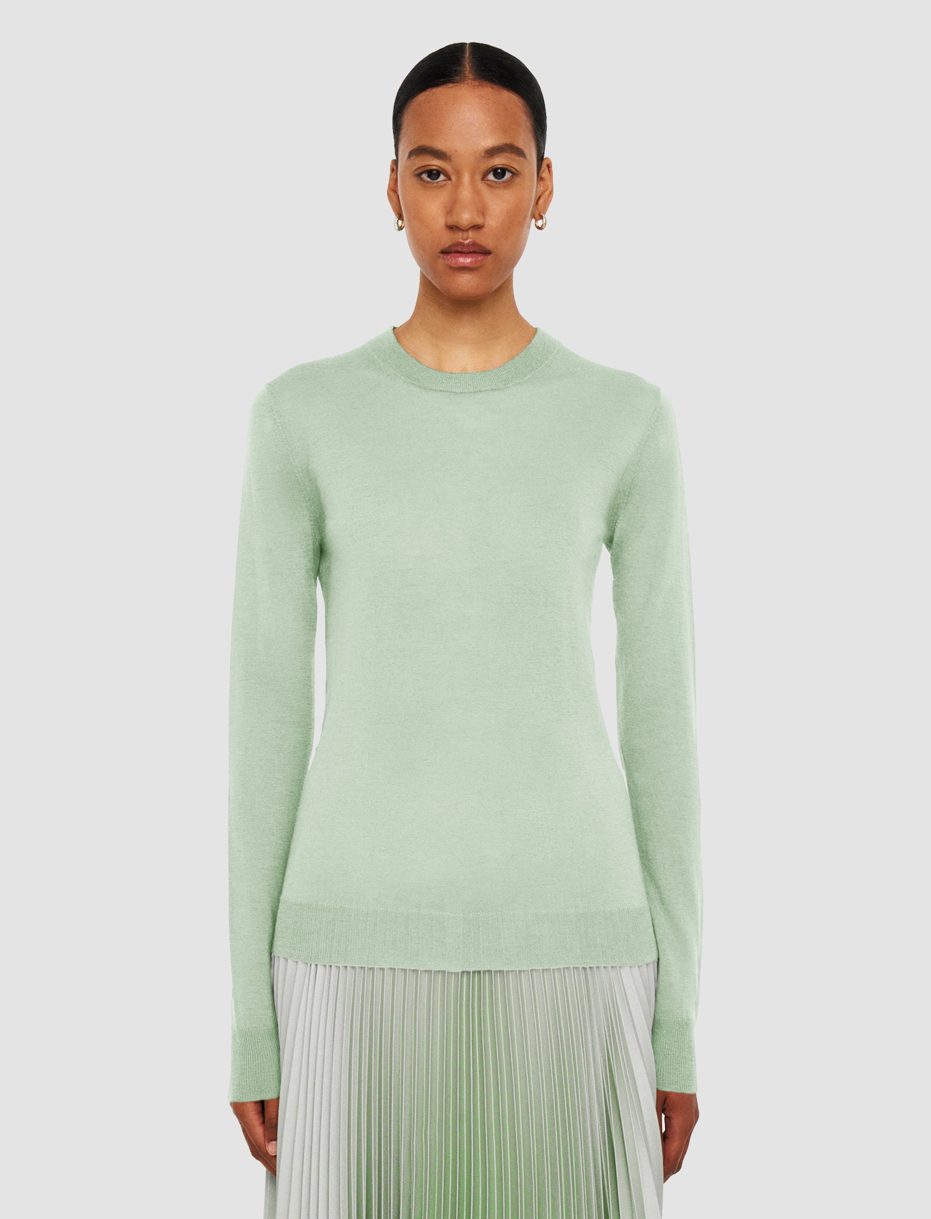 green-cashair-round-neck-jumper-JOSEPH