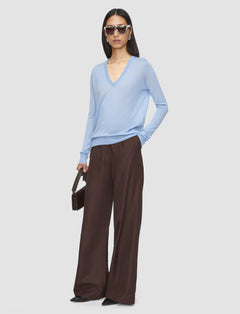 Blue Cashair V Neck Jumper - Joseph