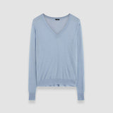 Blue Cashair V Neck Jumper - Joseph