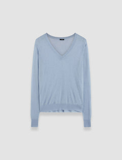 Blue Cashair V Neck Jumper - Joseph