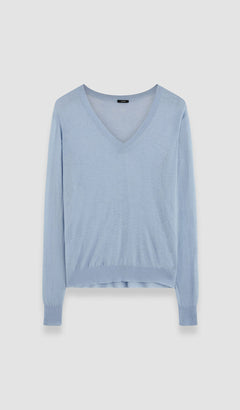 Blue Cashair V Neck Jumper - Joseph