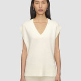 White Open Cashmere Vest - Joseph