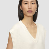 White Open Cashmere Vest - Joseph