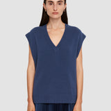 Blue Open Cashmere Vest - Joseph