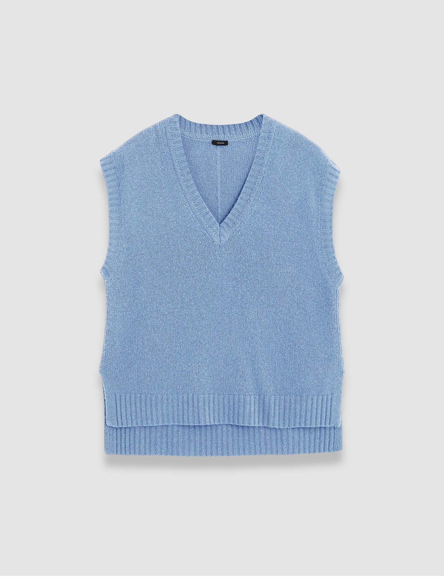 Blue Open Cashmere Vest - Joseph